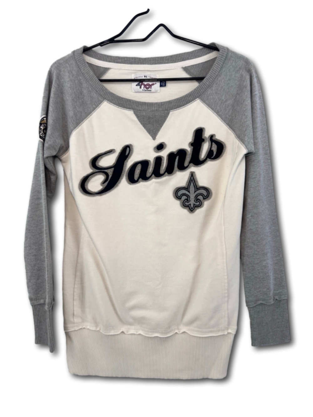 New Orleans Saints NFL Woman’s Raglan Sweatshirt Team Apparel XSmall Football
